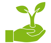 Icon Pflanze in einer Handfläche